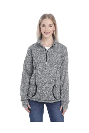 J America JA8617: Ladies' Cosmic Fleece Quarter-Zip