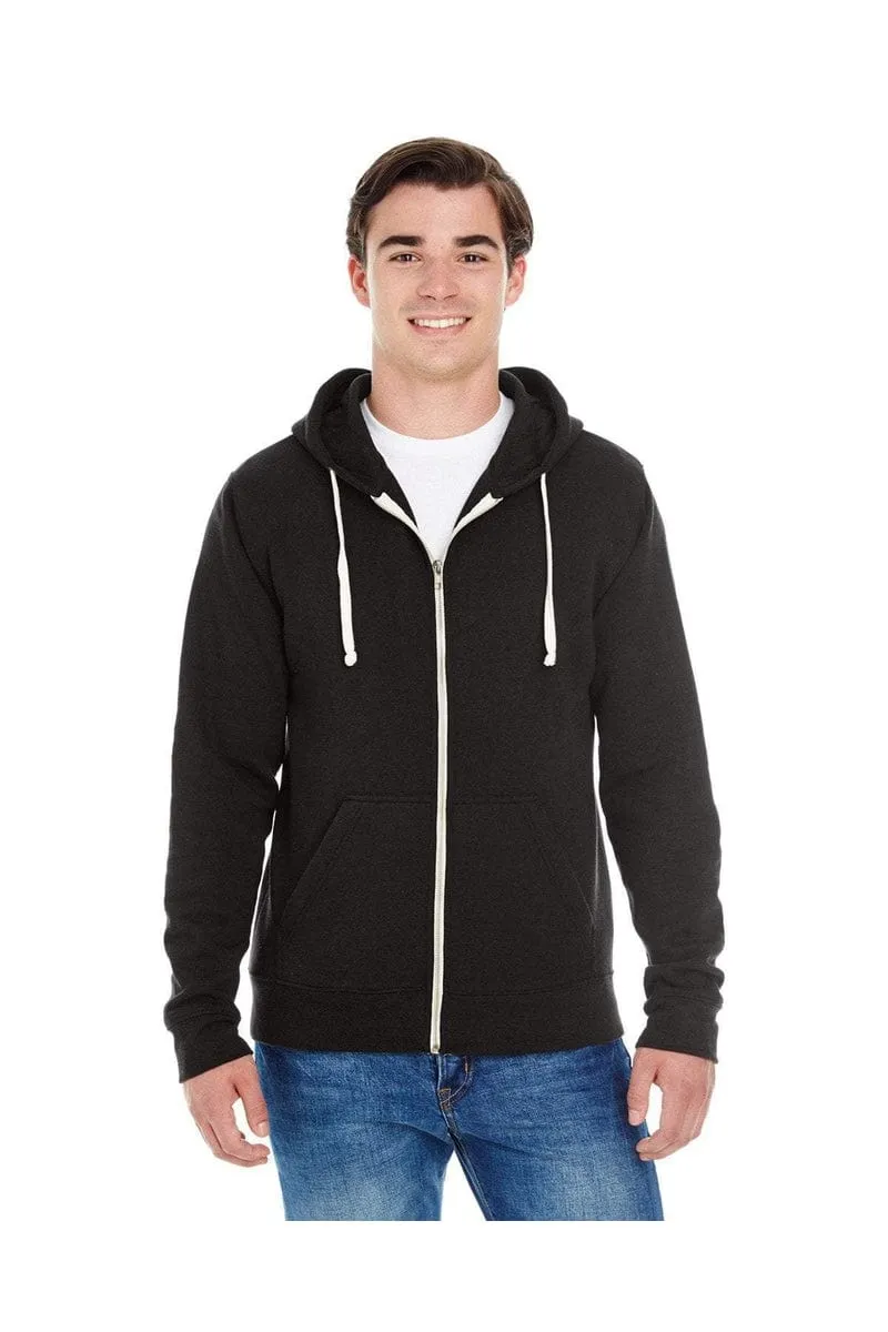 J America JA8872: Adult Triblend Full-Zip Fleece Hood