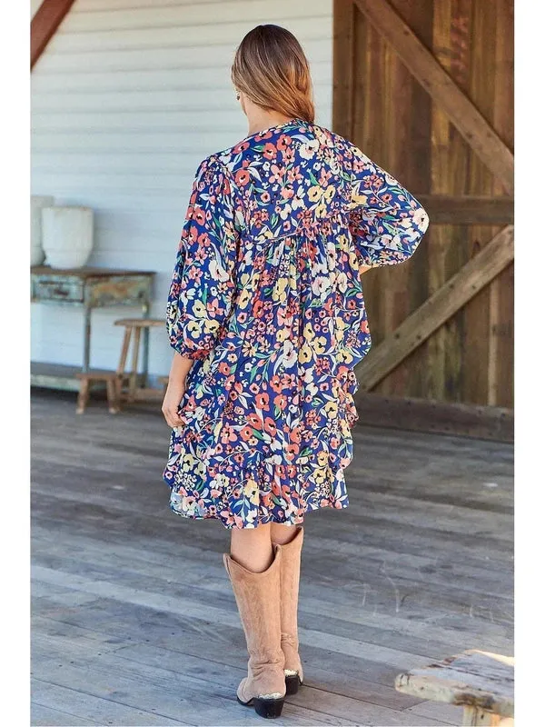 JAASE Carnation Print French Mini Dress