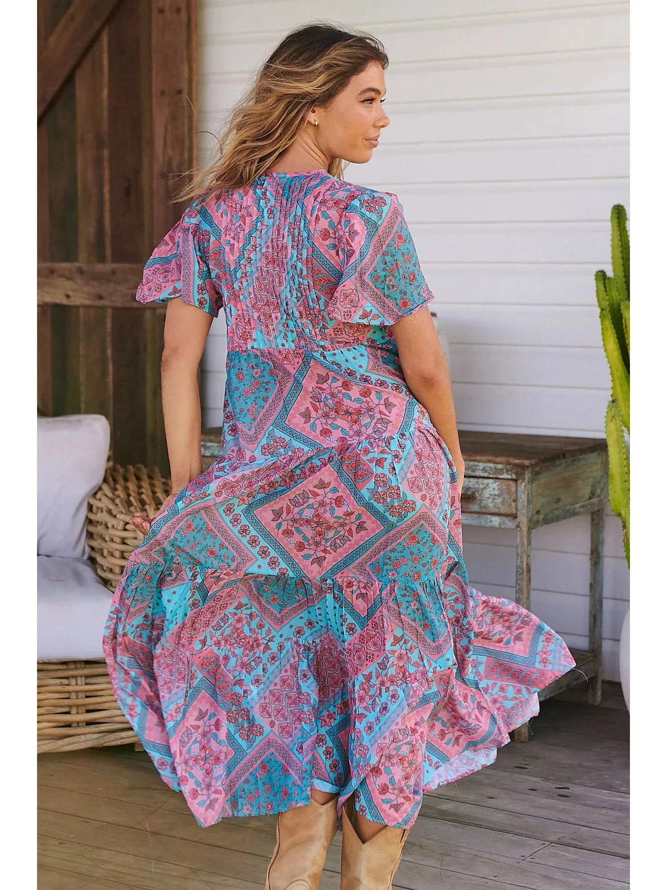 JAASE PLUS Luana Yoli Print Maxi Dress