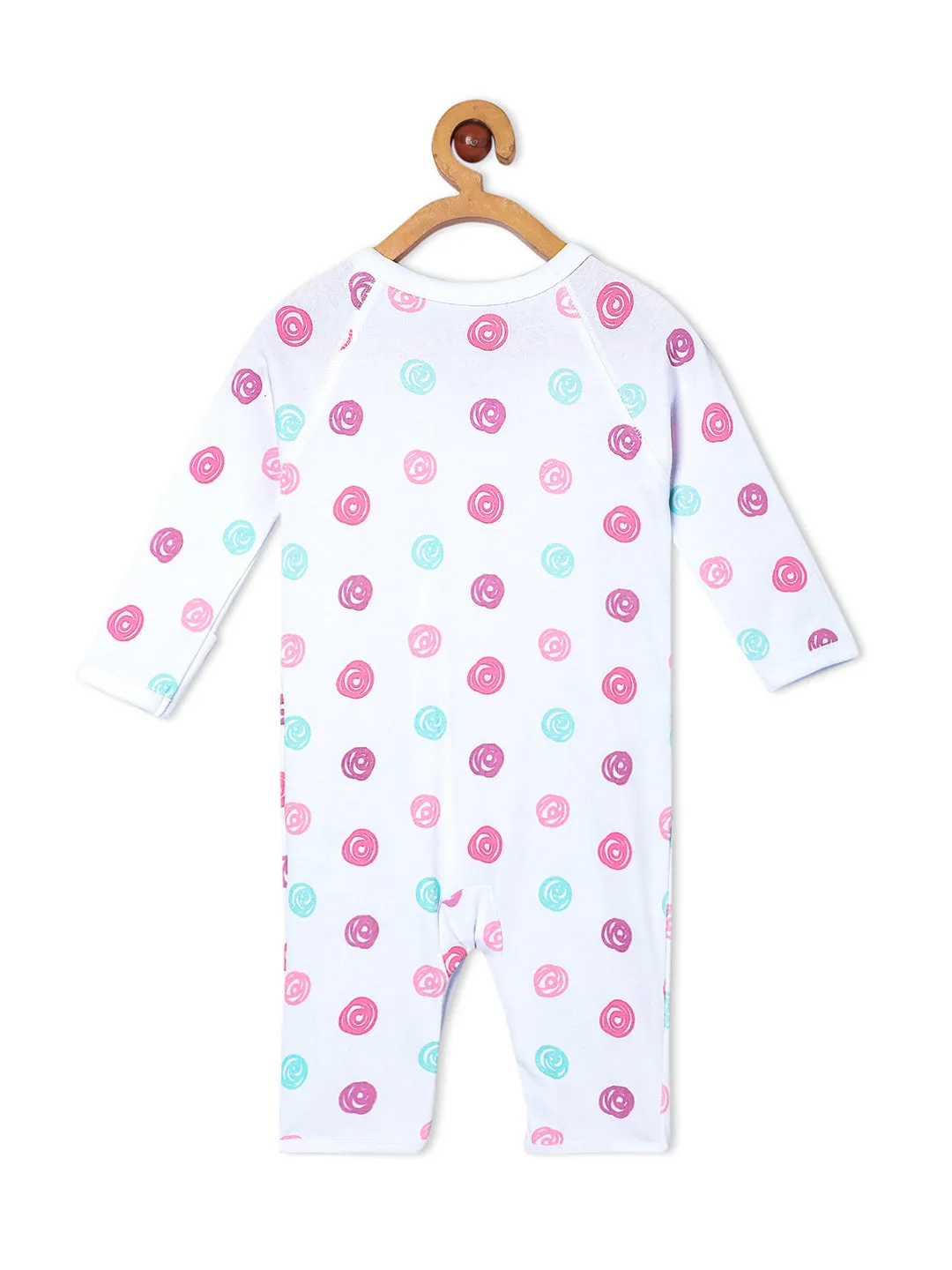 Jabla Infant Romper Combo Of 2: Triangles-Roses