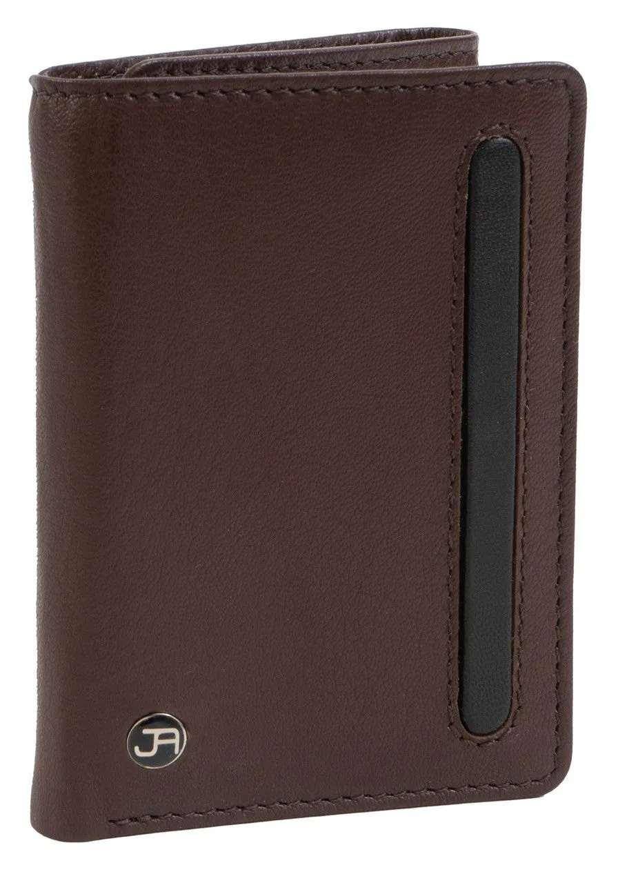 Jack Abrahams Tri-Fold RFID Wallet With ID Window Pocket