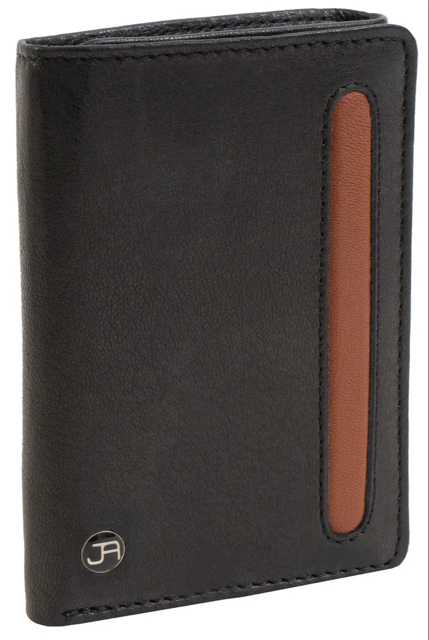 Jack Abrahams Tri-Fold RFID Wallet With ID Window Pocket