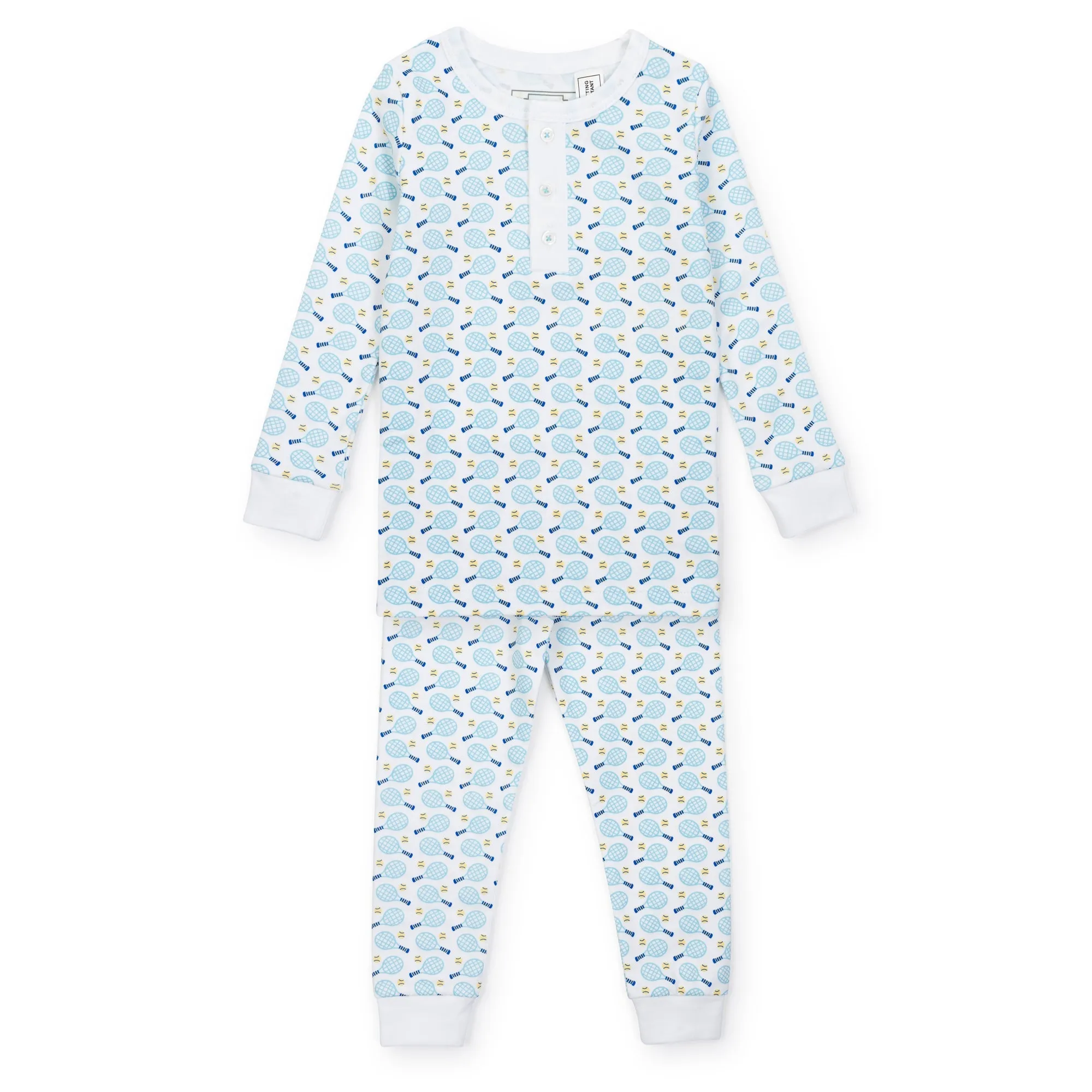 Jack Boys' Pima Cotton Pajama Pant Set - Tennis Match Blue