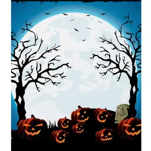 Jack O Lantern Cemetery Printed Backdrop