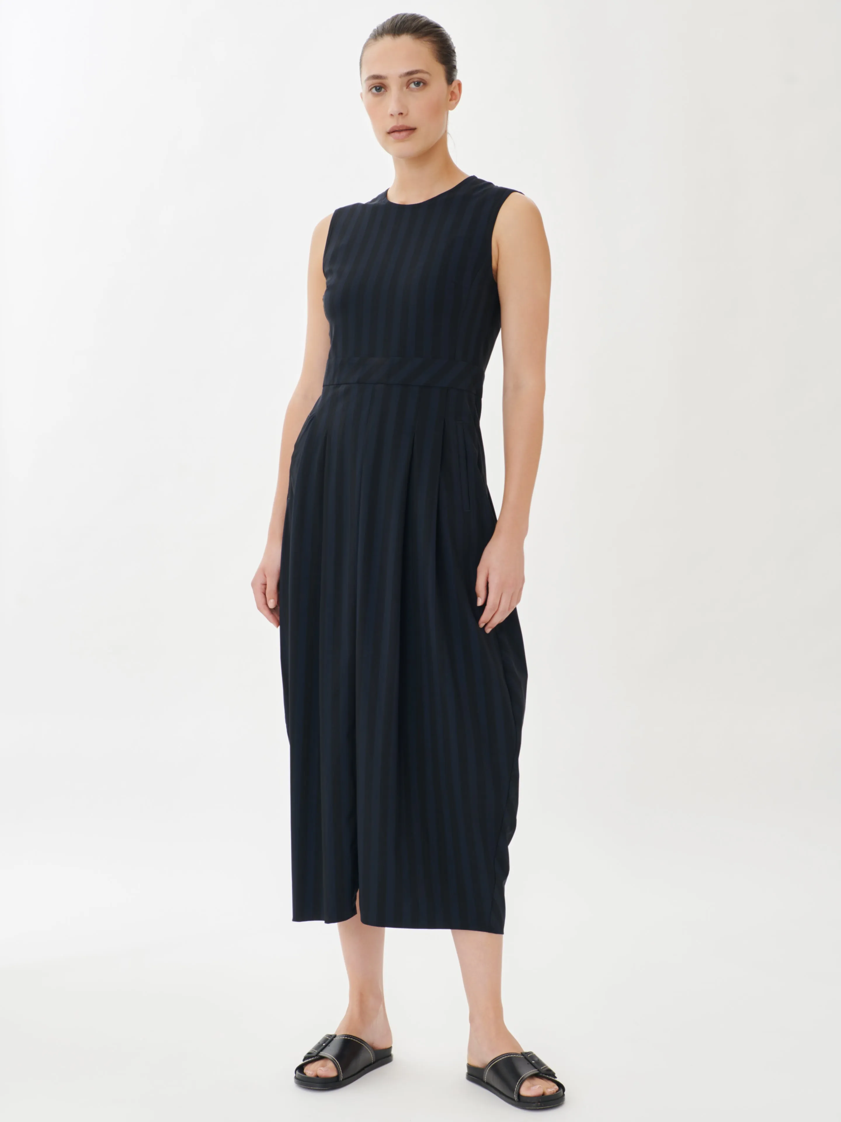 Jackie Dress Technical Jersey | Dark Blue