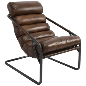 Jackson Leather Chair, Brown