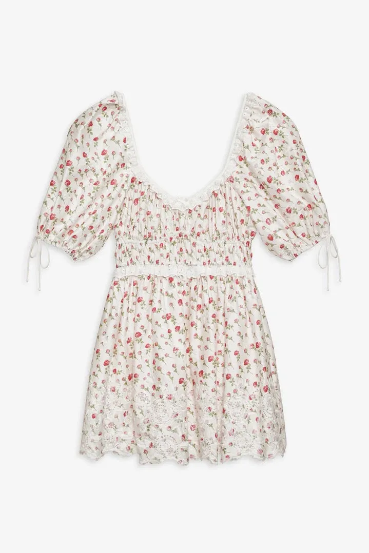 Jackson Mini Dress ~ White Floral