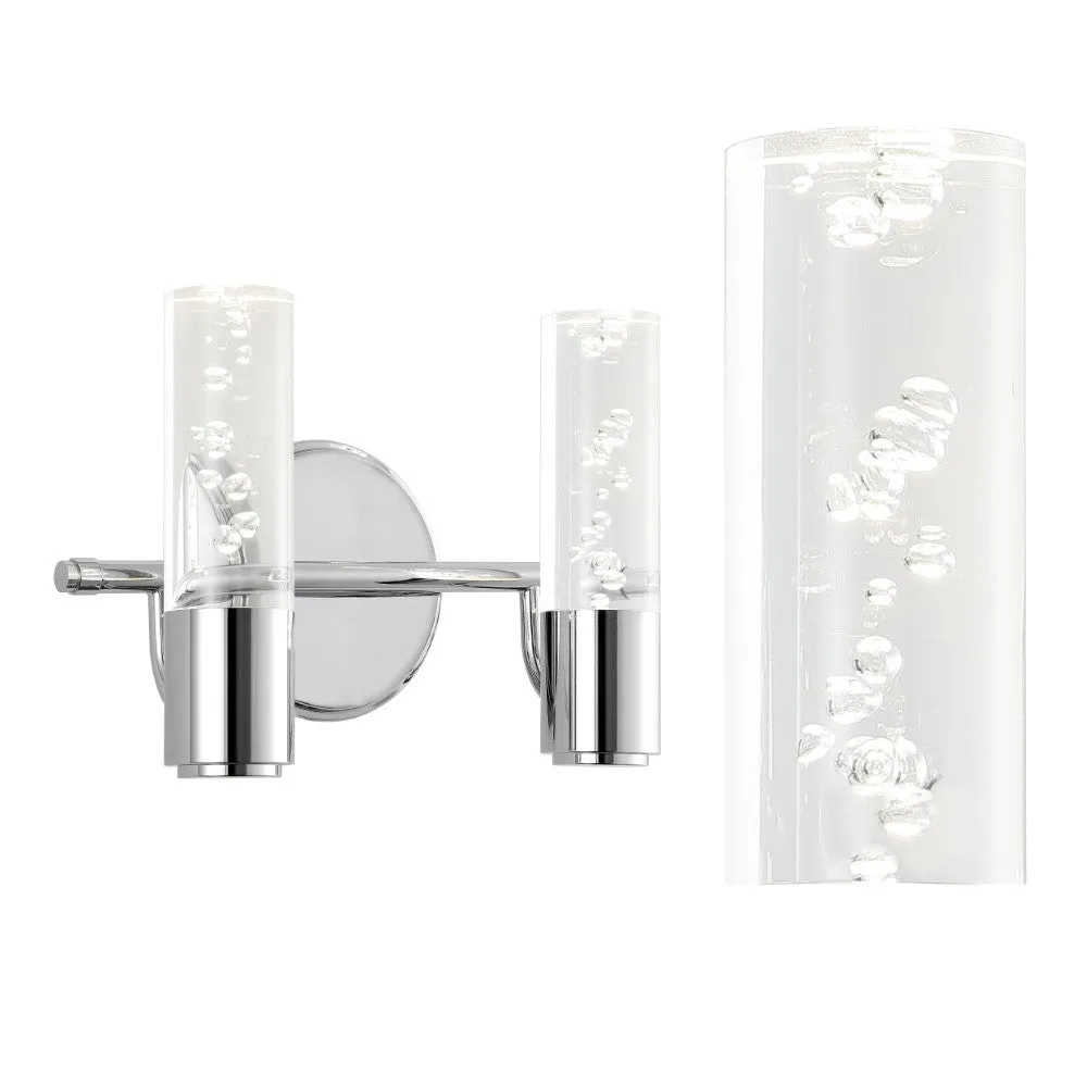 Jackson Minimalist Modern Bubble Acrylic/Iron Integrated LED Vanity Light