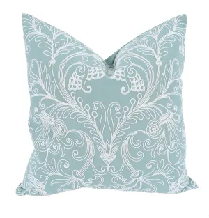 Jacquard Crewel Embroidered Feather Pillow