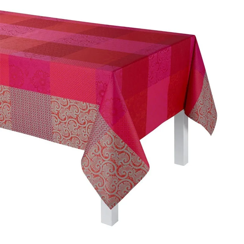 Jacquard mantel Fleur Kyoto Cerise