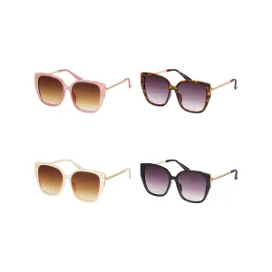 Jade Oversized Sunglasses With Gold Temples - Adult