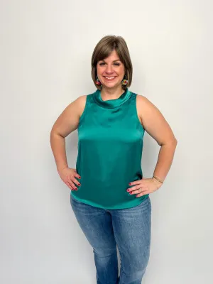 Jade Sleeveless Cowl Neck Top