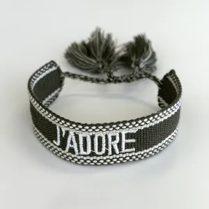 J'ADORE Adjustable Bracelet | Khaki/Natural