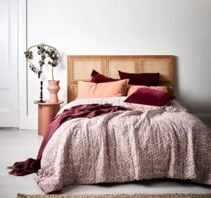 Jaipur Coverlet Rosewater and Merlot