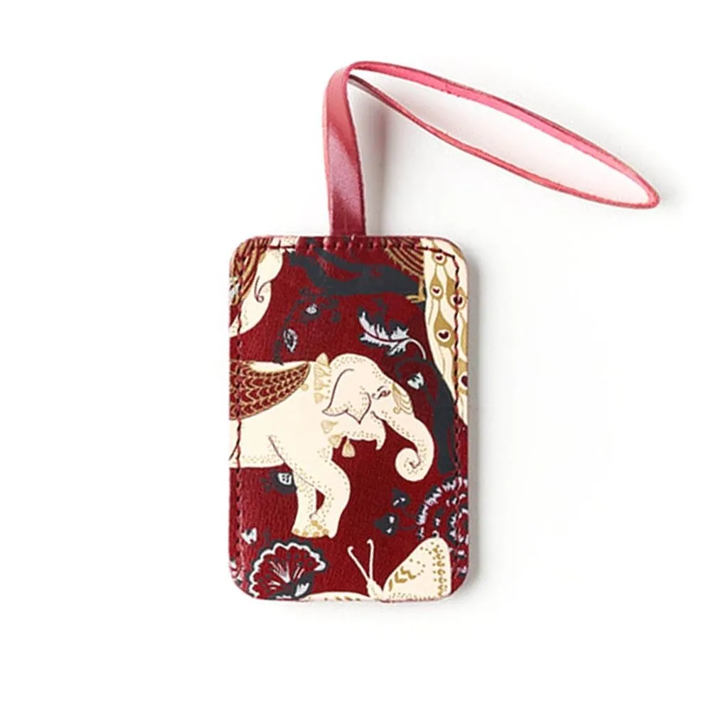 Jaipur Elephant Leather Luggage Tag