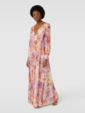 Jake*s Cocktail Floral Evening Dress, Apricot