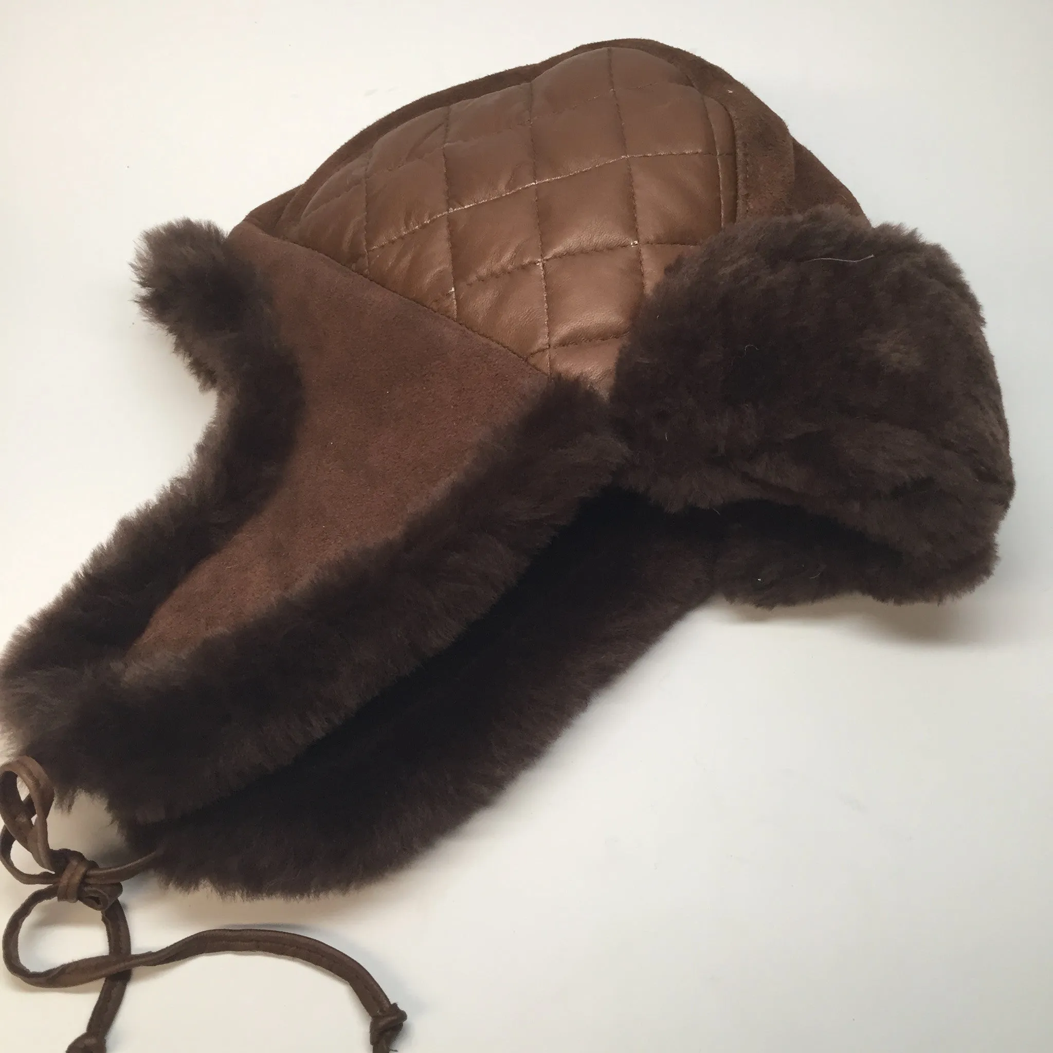 Jakewood Quilted Brown Aviator Hat