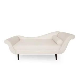 Jakyrah Contemporary Chaise Lounge with Scroll Arms