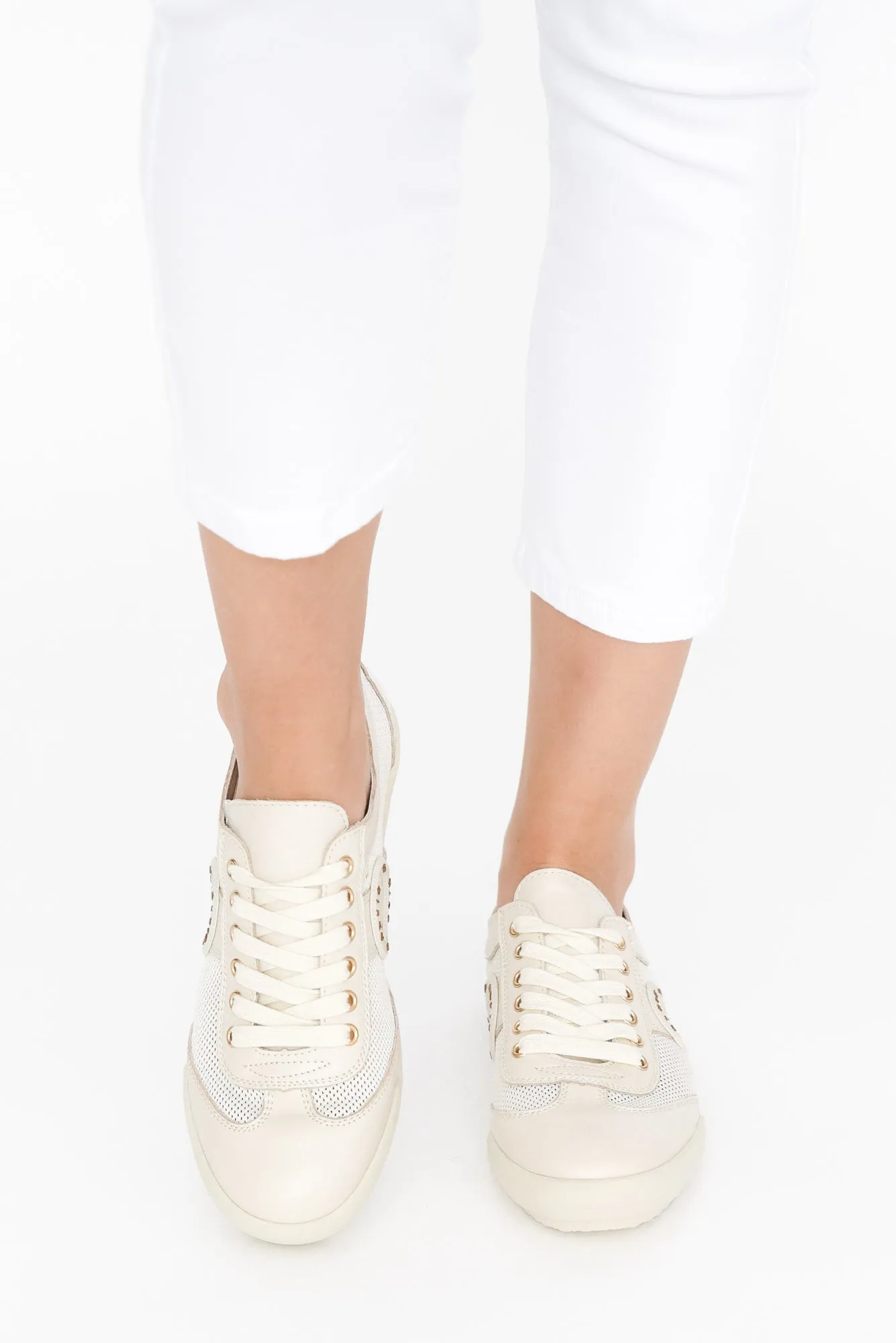 Jamie Cream Mesh Sneaker