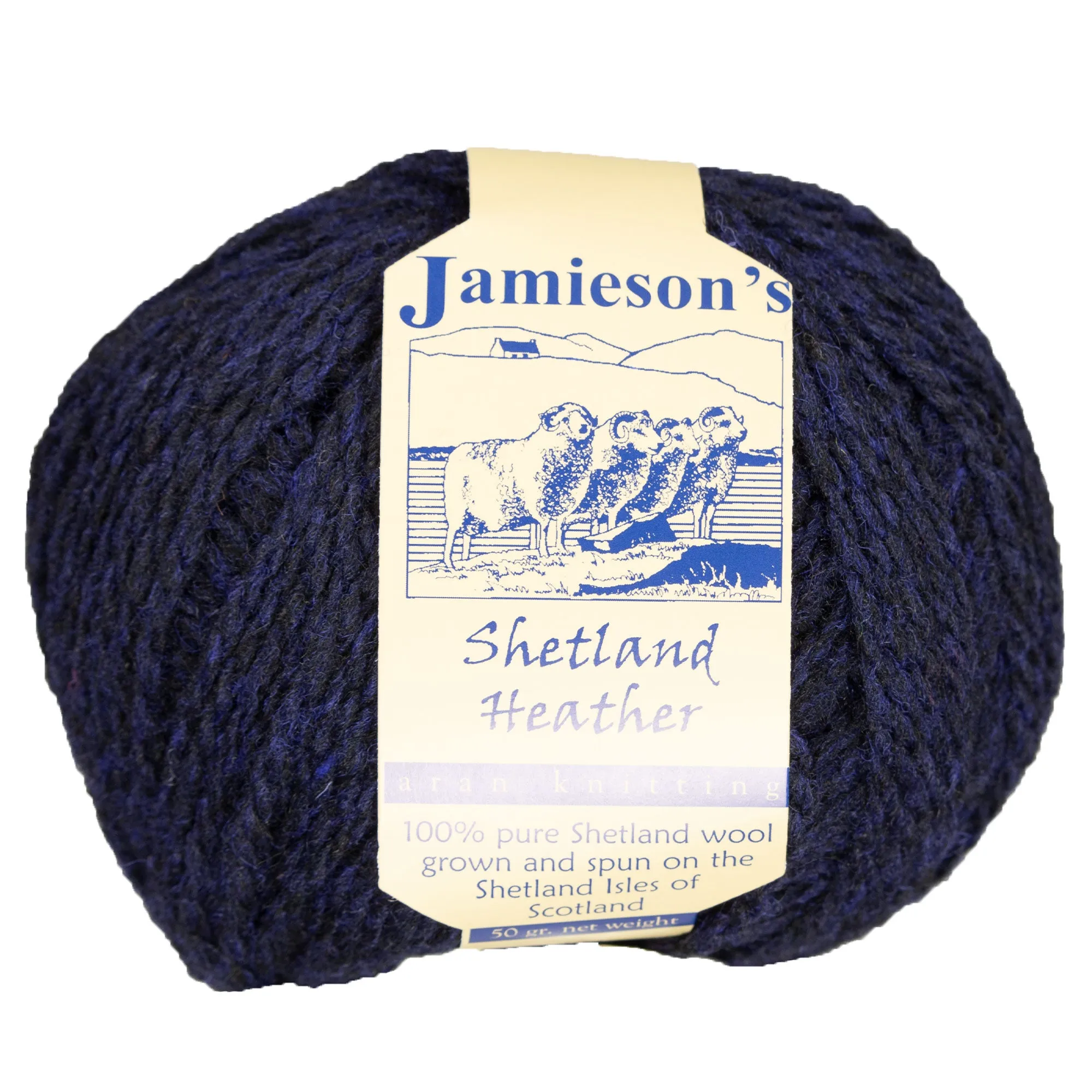 Jamieson's of Shetland Heather Aran Yarn - 1401 Nightshade