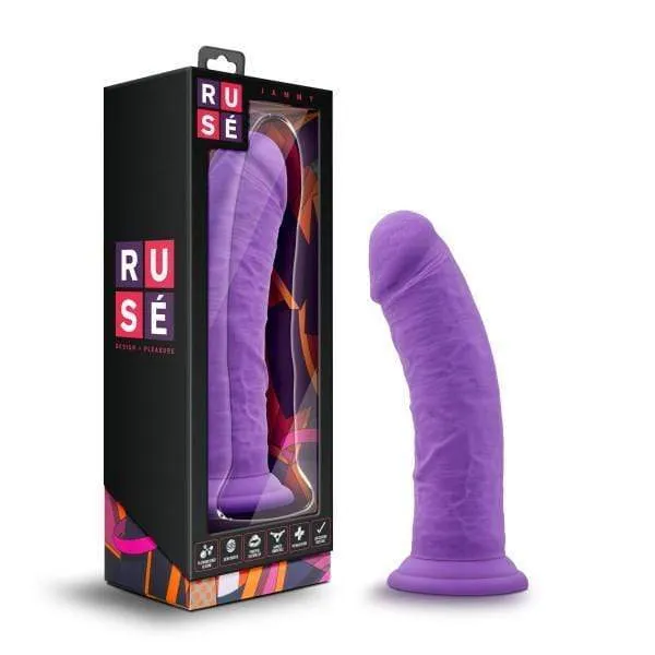 Jammy Silicone Thick Suction Cup 8 Inch Dildo - Purple