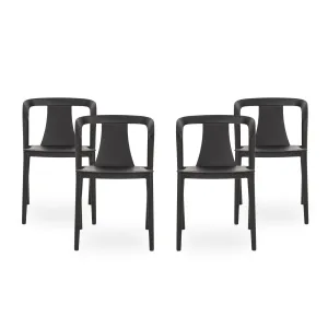 Janely Outdoor Stacking Dining Chair (Set of 4)