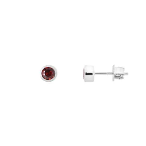 January Birthstone Earrings - Garnet