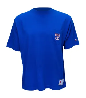 Japan Line Short Sleeve Pocket T-Shirt Blue