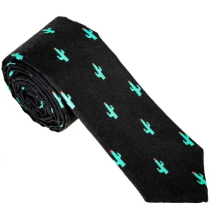 Japanese Cactus Print Necktie