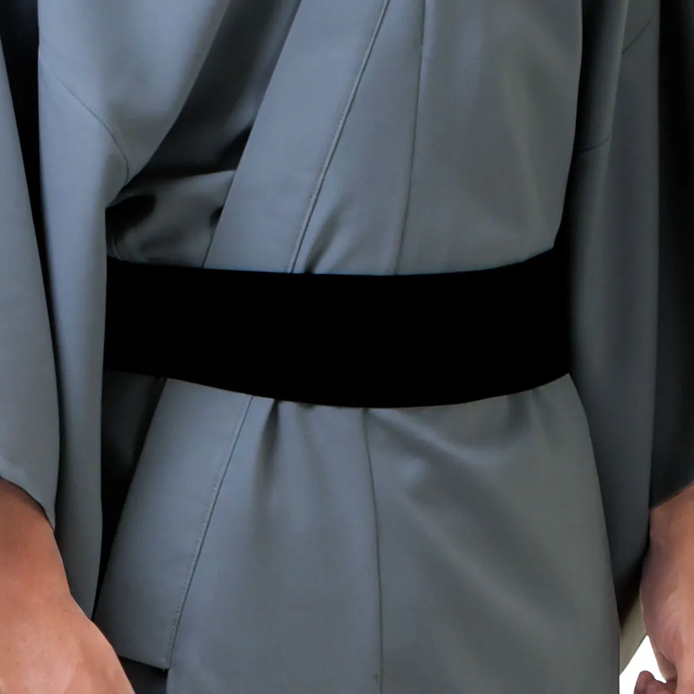 Japanese Gray Shogun Yukata Kimono Robe for Men