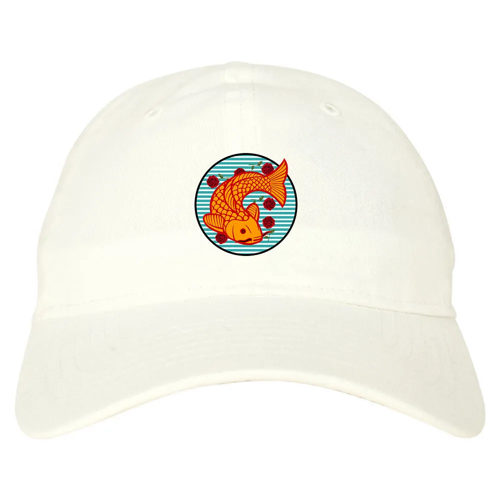 Japanese Koi Fish Print Mens Dad Hat Baseball Cap