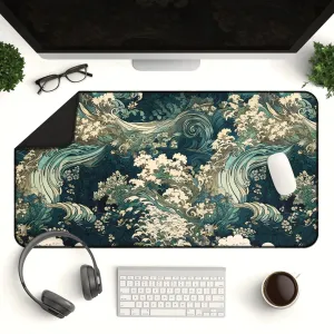 Japanese Ukiyo-e Inspired Desk Mat – Large Neoprene Gaming Mouse Pad & Office Decor