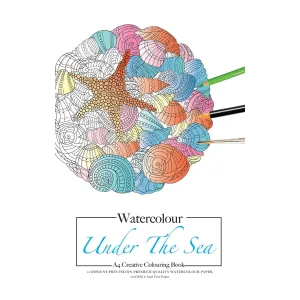 Jasart A4 Creative Colouring Book - Watercolour - Under The Sea