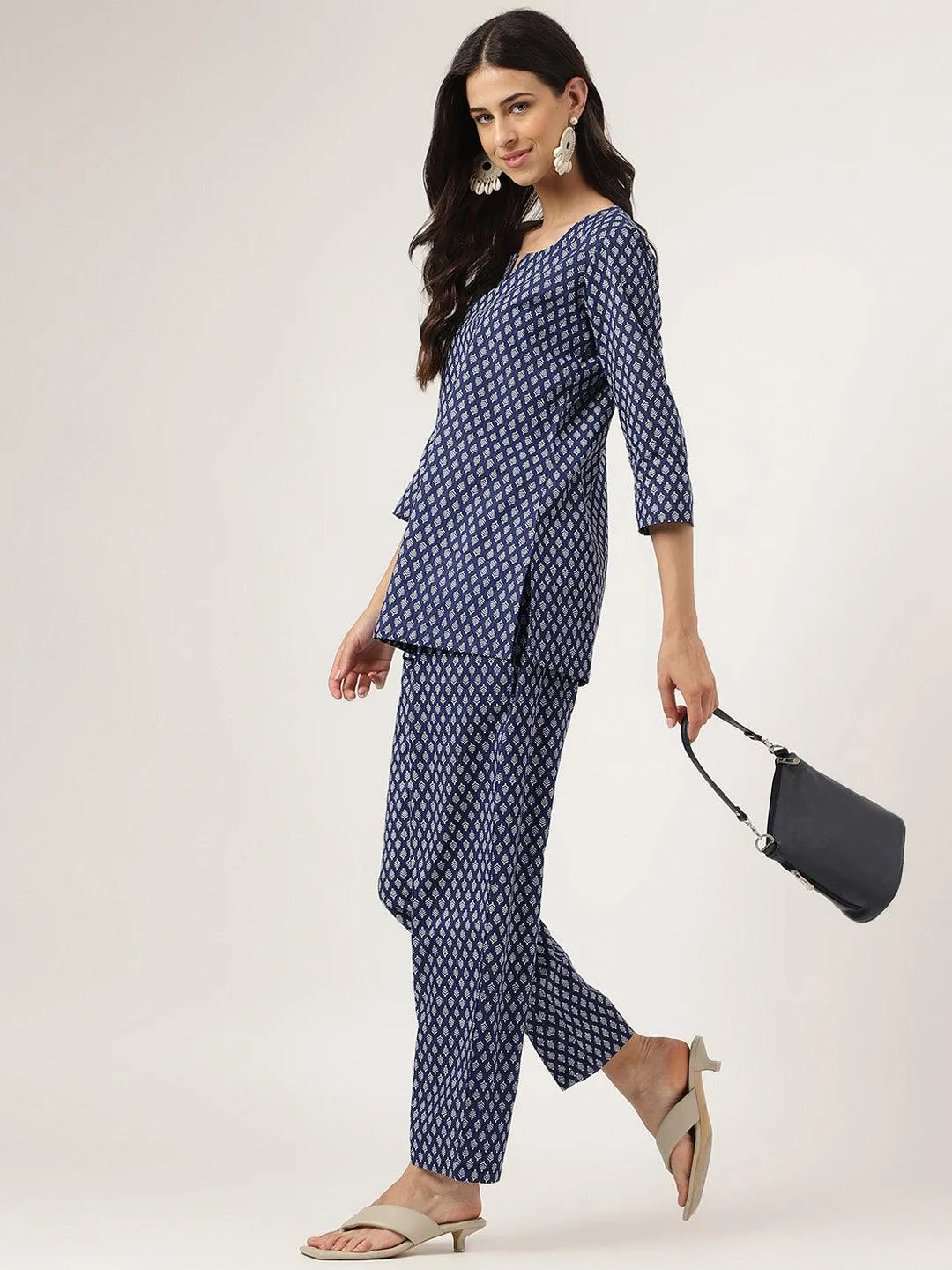 Jashvi Blue Printed Loungewear/Nightwear