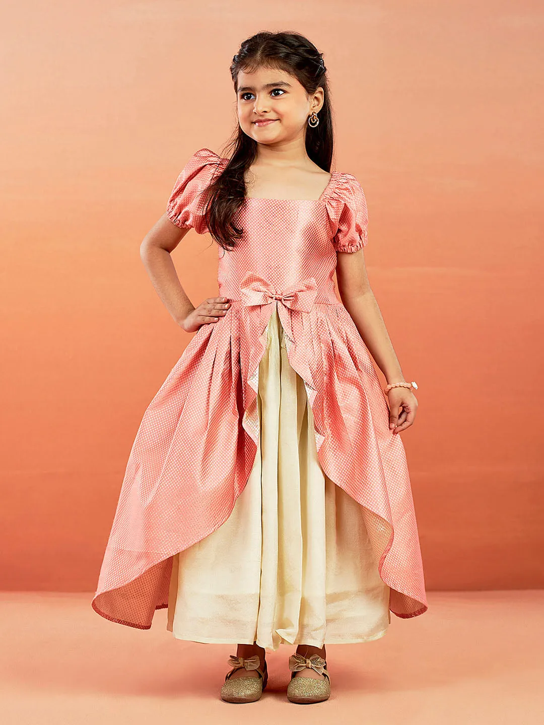 Jashvi Girls' Pink Gown