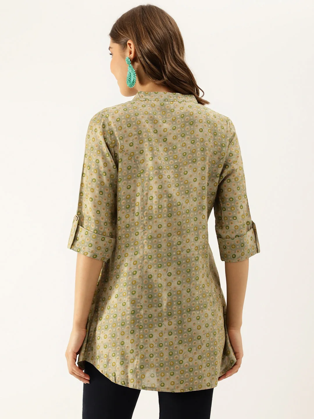 Jashvi Green Floral Printed Top