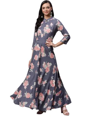 Jashvi Grey Anarkali Kurta