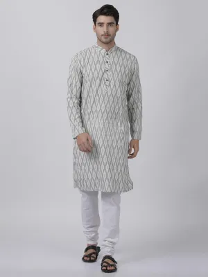 Jashvi Men's White Pure Cotton Kurta and Pyjama Set