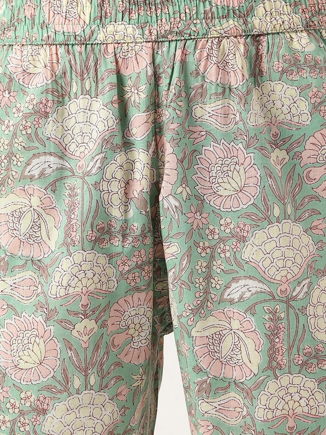 Jashvi Mint Green Printed Loungewear/Nightwear