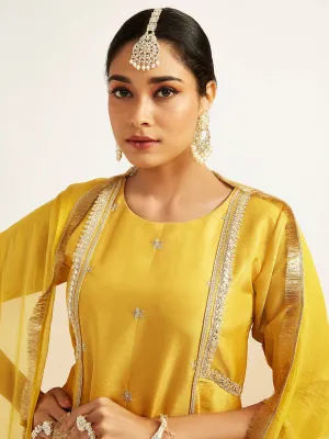 Jashvi Women's Mustard Anarkali Set