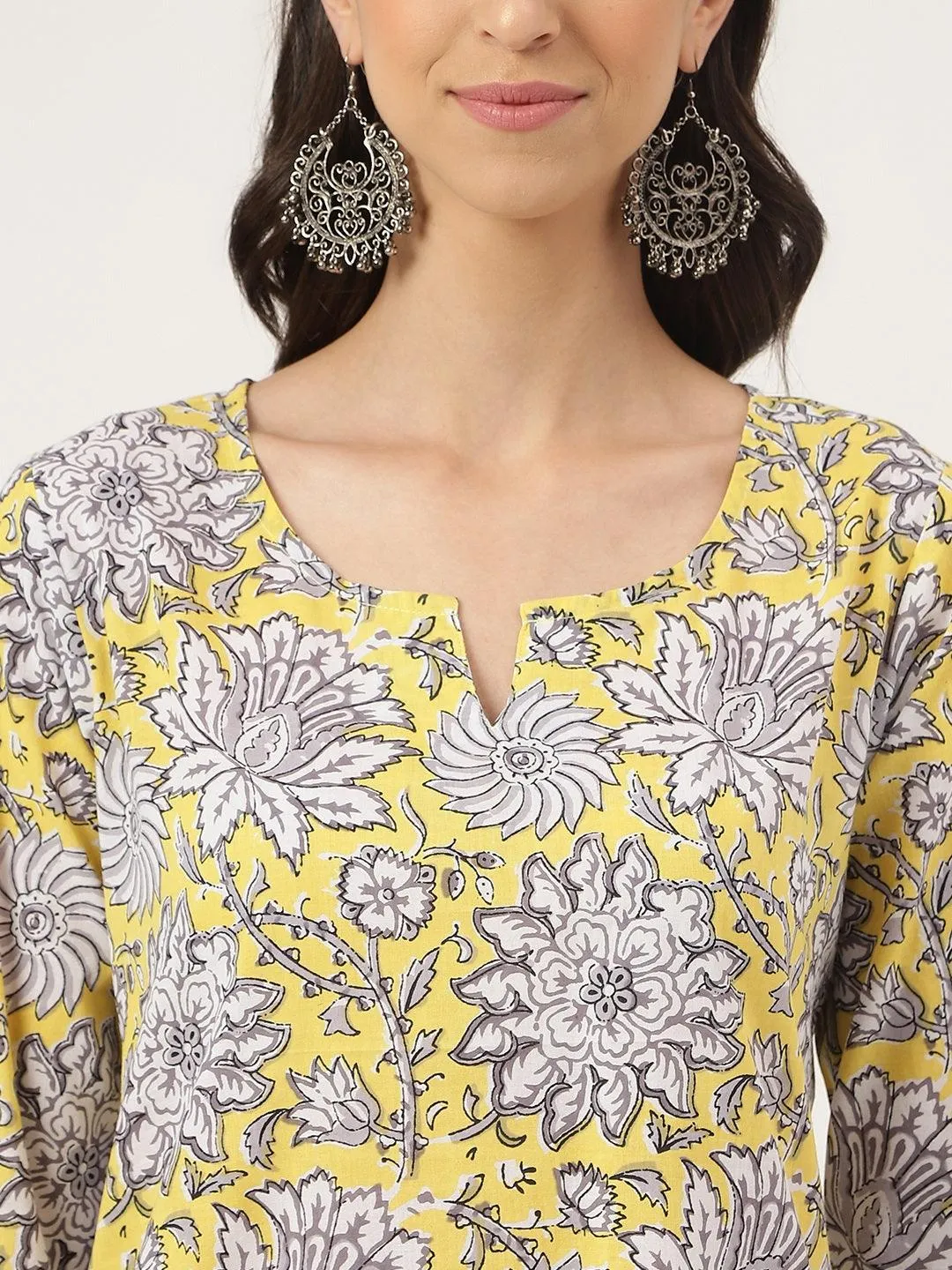 Jashvi Yellow Printed Loungewear/Nightwear