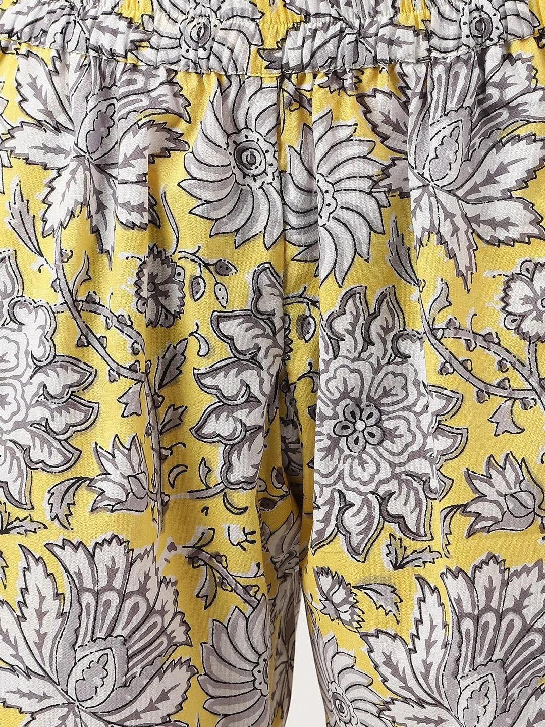 Jashvi Yellow Printed Loungewear/Nightwear