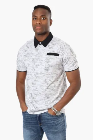 Jay Y. Ko Patterned Front Pocket Polo Shirt - White