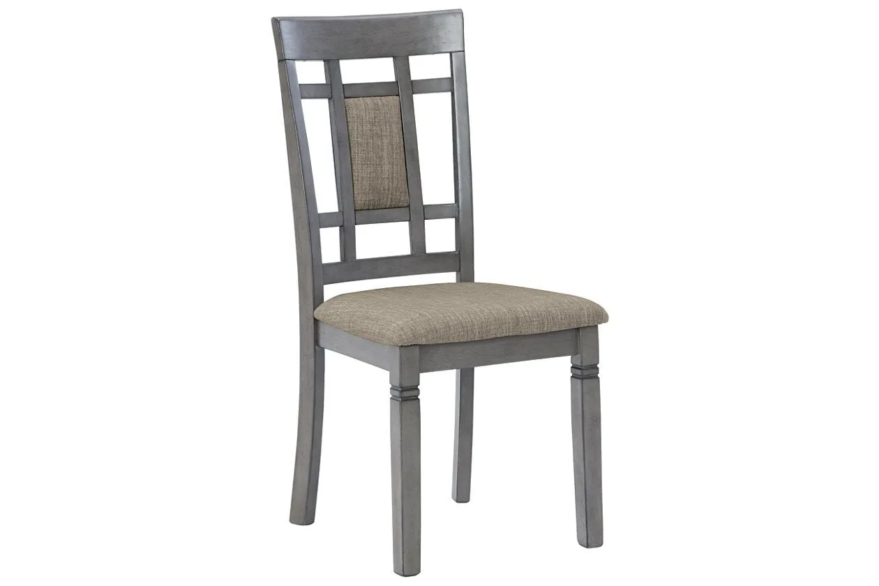 Jayemyer Charcoal Gray Dining Table and Chairs (Set of 7)