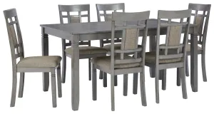 Jayemyer - Charcoal Gray - Rect Drm Table Set (Set of 7)