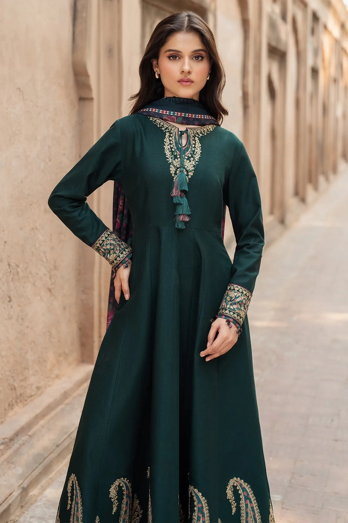 Jazmin Delia Fall/Winter – Embroidered Slub Khaddar D7