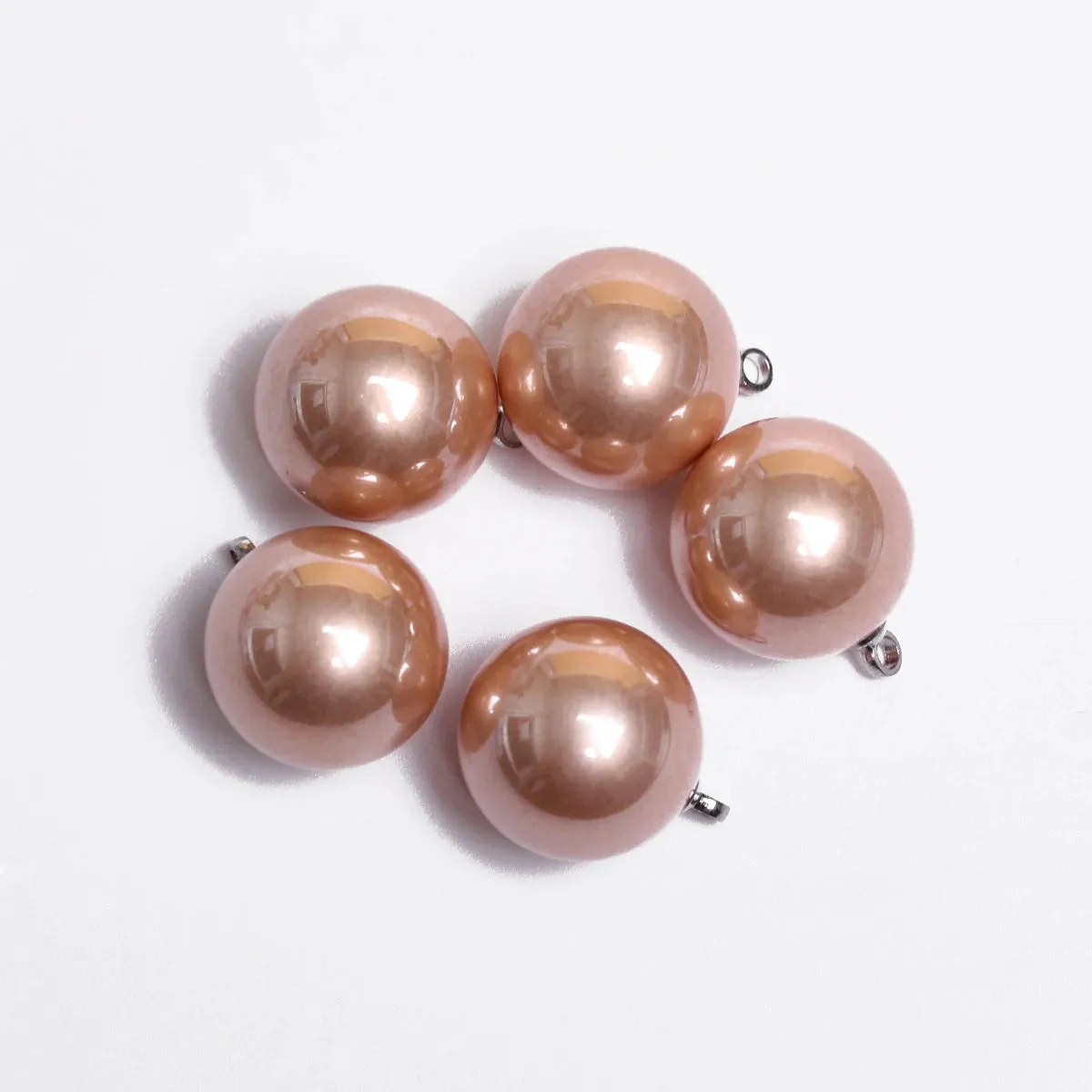 JC - 12mm Pearl Charms: Set of 5, perfect for handmade jewelry and crafts