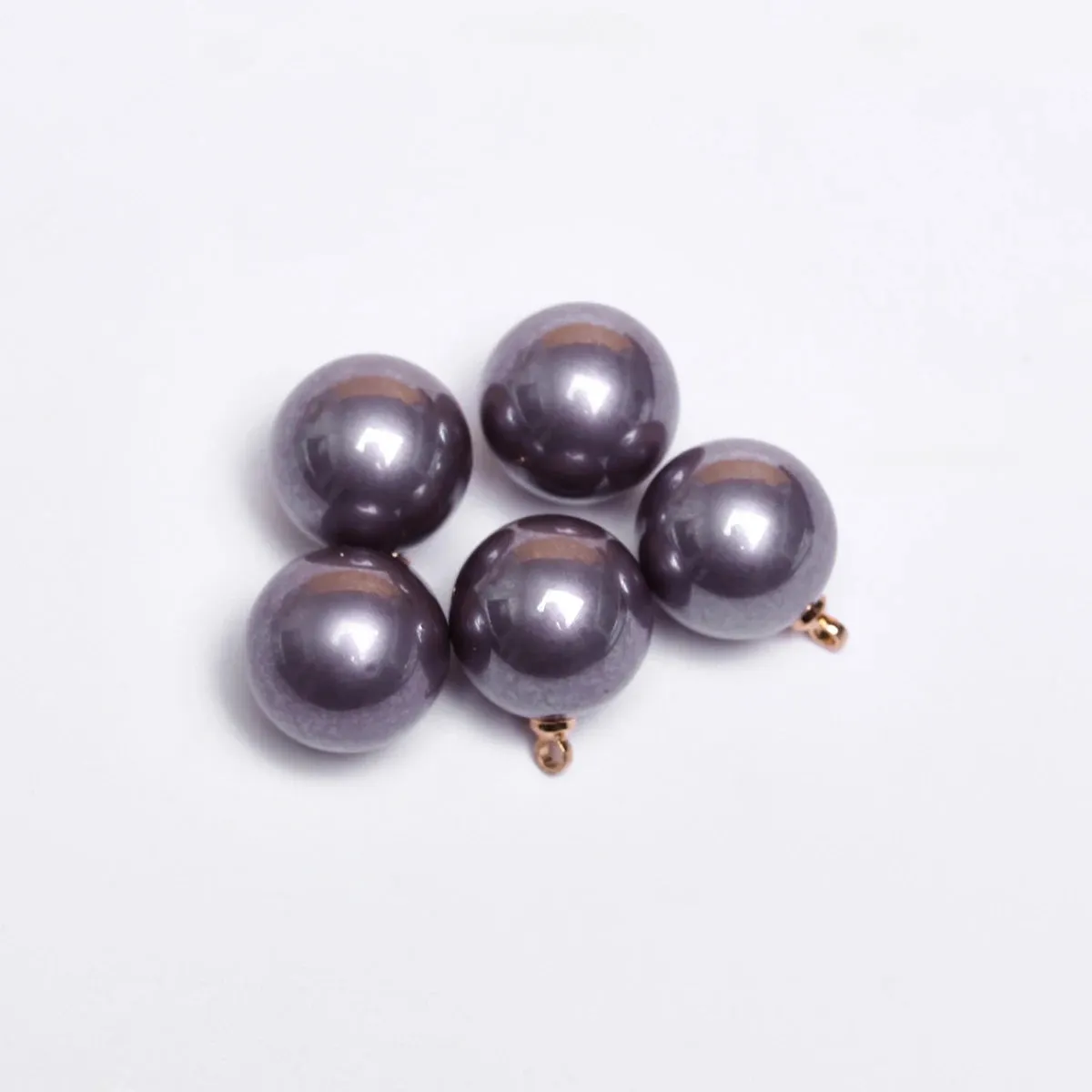 JC - 12mm Pearl Charms: Set of 5, perfect for handmade jewelry and crafts