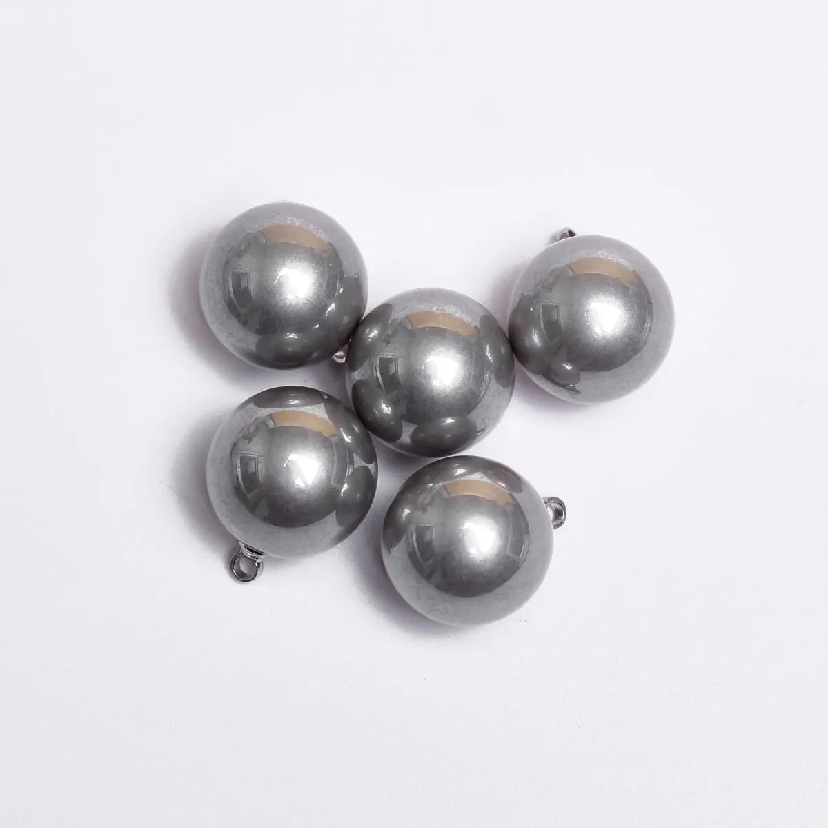 JC - 12mm Pearl Charms: Set of 5, perfect for handmade jewelry and crafts